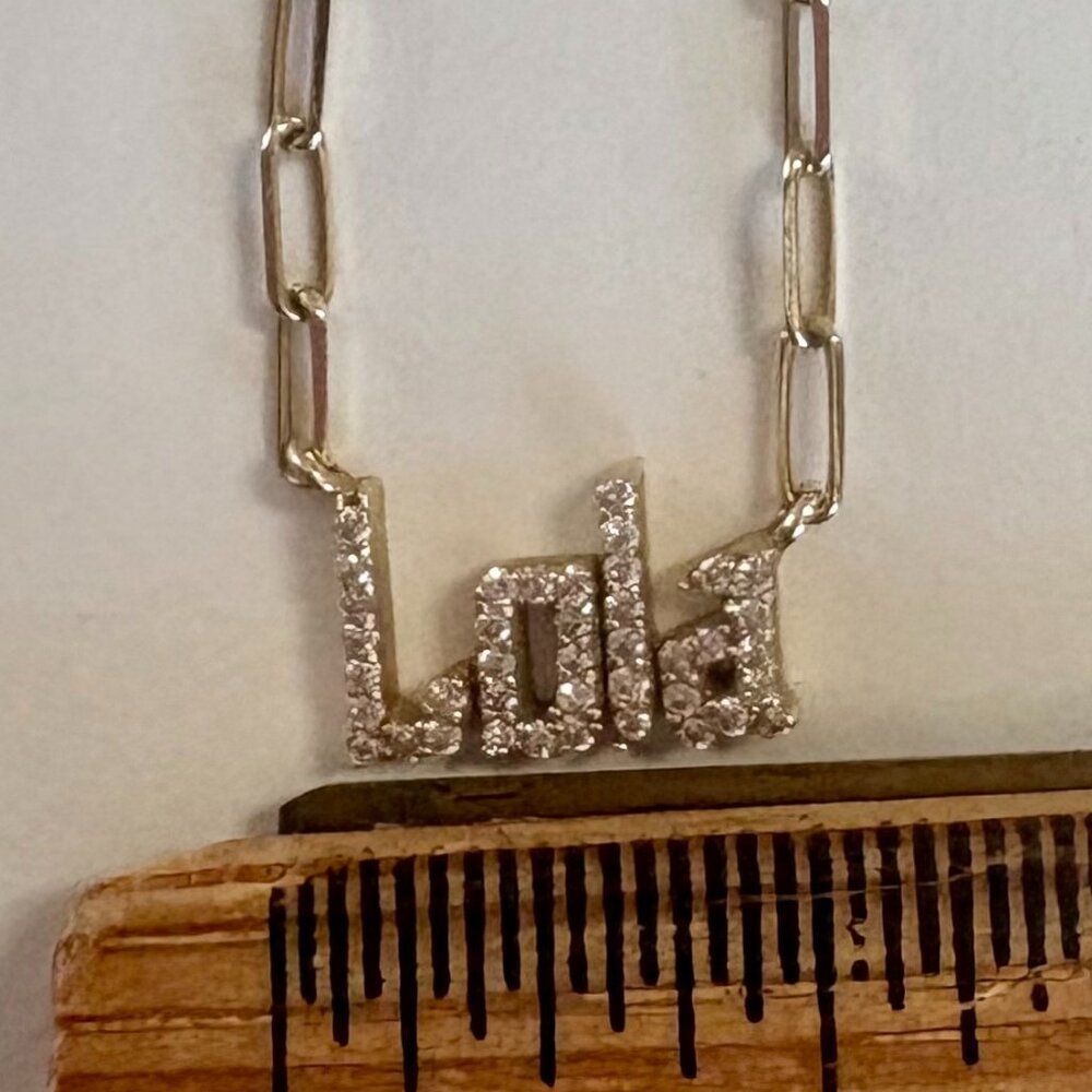 Alev Diamond Lola Paperclip Necklace